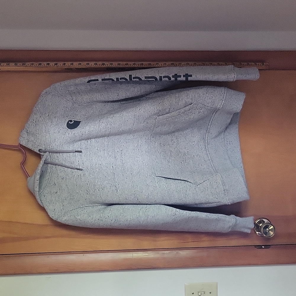 Carhartt Women's Relaxed Fit Gray Sweatshirt Hoodie Medium